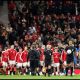 MANCHESTER, ENGLAND - SEPTEMBER 16: Manchester United and Brighton & Hove Albion players walk out before the Carabao Cup Third Round match between Manchester United and Brighton & Hove Albion at Old Trafford on September 16, 2026 in Manchester, England.
