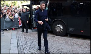 LONDON, ENGLAND - SEPTEMBER 20: Michael Carrick, Manager of Manchester United, arrives at the stadium before the Premier League 2026/27 match between Fulham and Manchester United at Craven Cottage on September 20, 2026 in London, England.