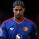 LONDON, ENGLAND - SEPTEMBER 20: Marcus Rashford of Manchester United during the Premier League 2026/27 match between Fulham and Manchester United at Craven Cottage on September 20, 2026 in London, England.