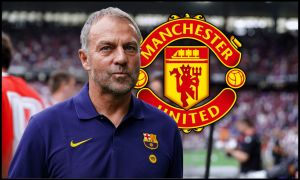 BASEL, SWITZERLAND - AUGUST 16: Hansi Flick, head coach of FC Barcelona, looks on prior to the pre-season friendly match between FC Basel and FC Barcelona at St. Jakob-Park on August 16, 2026 in Basel, Switzerland.