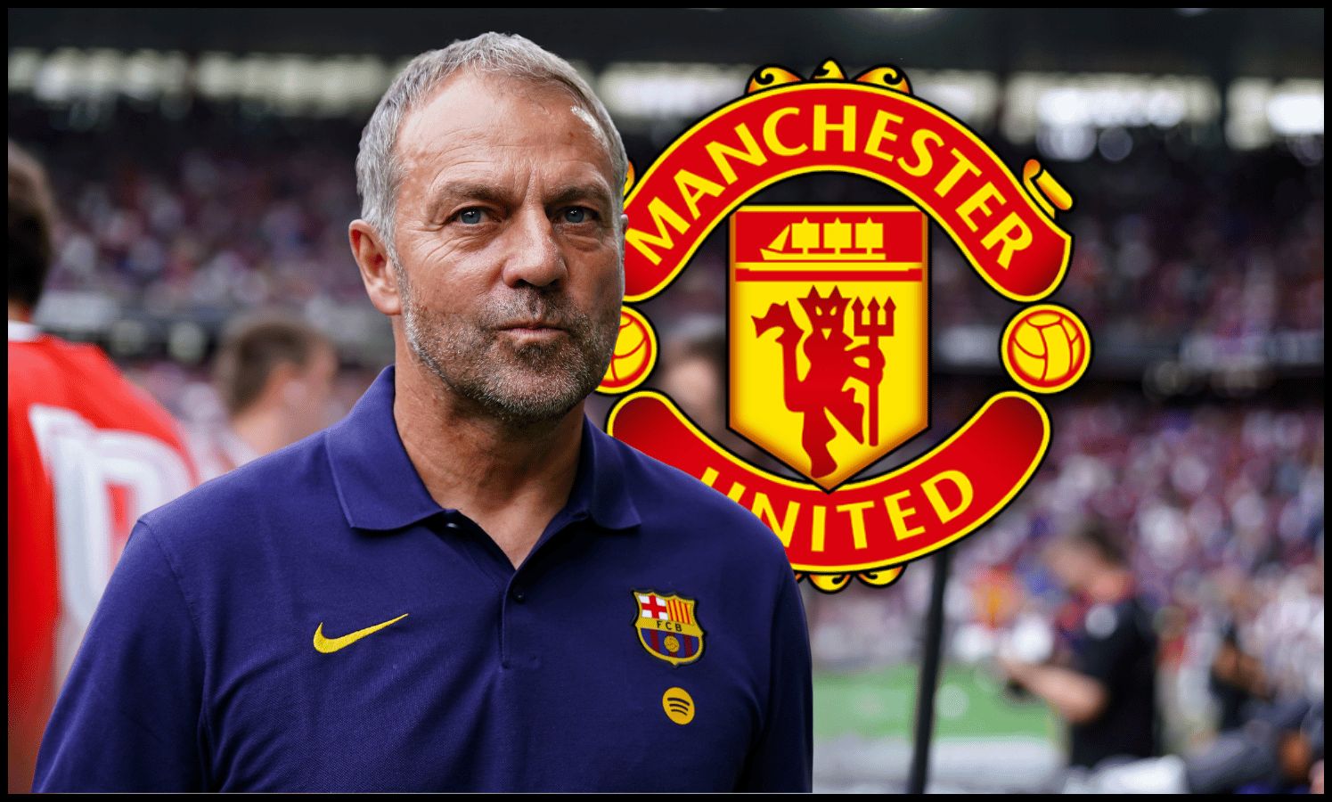 BASEL, SWITZERLAND - AUGUST 16: Hansi Flick, head coach of FC Barcelona, looks on prior to the pre-season friendly match between FC Basel and FC Barcelona at St. Jakob-Park on August 16, 2026 in Basel, Switzerland.