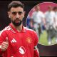 MANCHESTER, ENGLAND - AUGUST 30: Bruno Fernandes of Manchester United during the Premier League 2026/27 match between Manchester United and Ipswich Town at Old Trafford on August 30, 2026 in Manchester, England