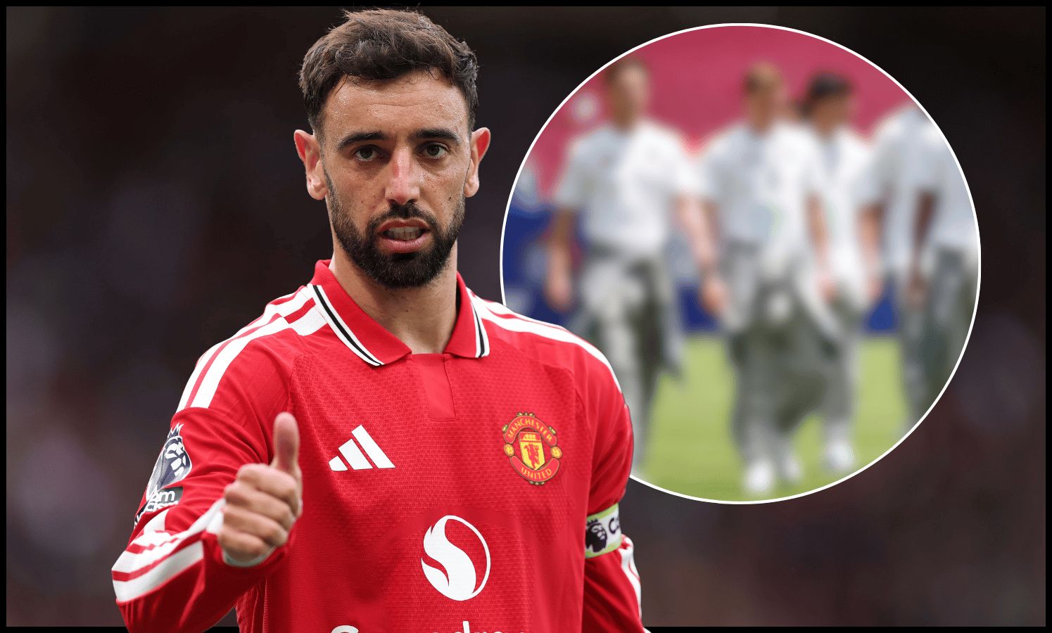 MANCHESTER, ENGLAND - AUGUST 30: Bruno Fernandes of Manchester United during the Premier League 2026/27 match between Manchester United and Ipswich Town at Old Trafford on August 30, 2026 in Manchester, England