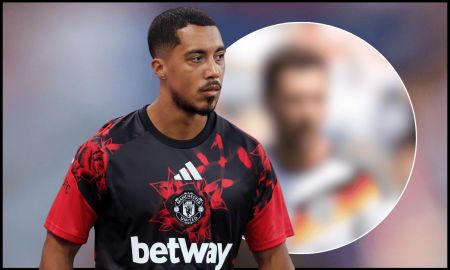DUBLIN, IRELAND - AUGUST 12: Youri Tielemans of Manchester United during the warm up before the pre-season friendly match between Leeds United and Manchester United at Croke Park on August 12, 2026 in Dublin, Ireland.