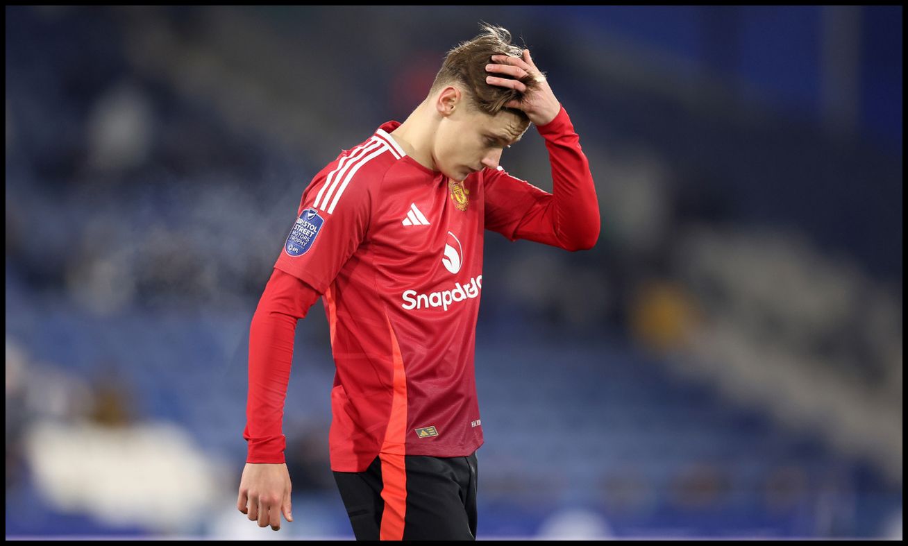 Jack Moorhouse in action for Man Utd U21