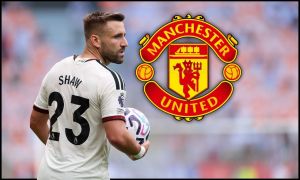 Luke Shaw in action for Man Utd