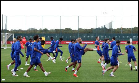 Man Utd players training at Carrington