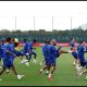 Man Utd players training at Carrington