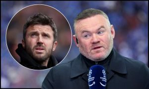 Wayne Rooney working as a TV pundit