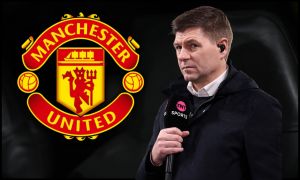 Steven Gerrard working as a TV pundit