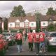 MANCHESTER, ENGLAND - SEPTEMBER 13: Fans of Manchester United arrive at the stadium before the Premier League 2026/27 match between Manchester United and Manchester City at Old Trafford on September 13, 2026 in Manchester, England.